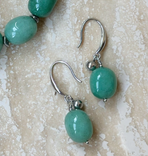 Green Enchantress | Natural Aventurine drop Earrings