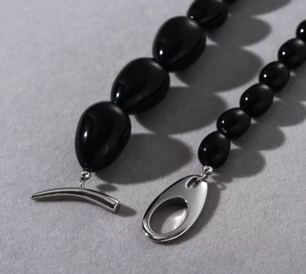 Onyx Empress | Black Onyx brass Necklace