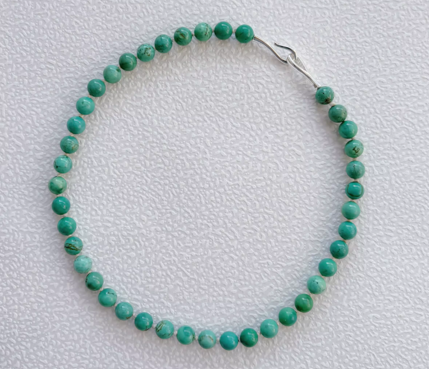 Natural Turquoise handmade Beaded chocker - Lesedi Jewels