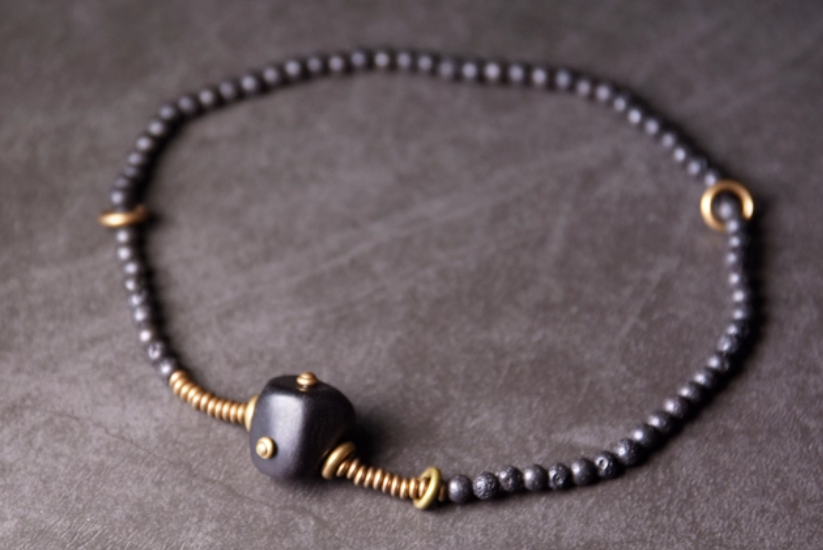Ebony Wood and Volcanic Stone bracelets