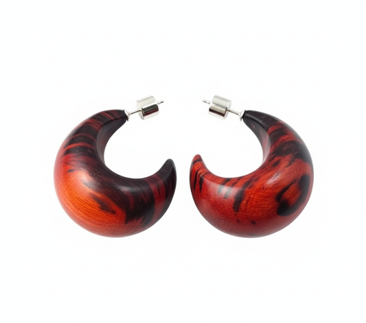Rosewood Rouge| Zambian Rosewood Earrings