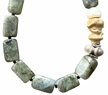 Moonbeam Meadow | Lime Moonlight Labradorite Necklace