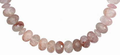 Blossom & Rose | Red Gum Flower Beads & Rose Quartz Necklace