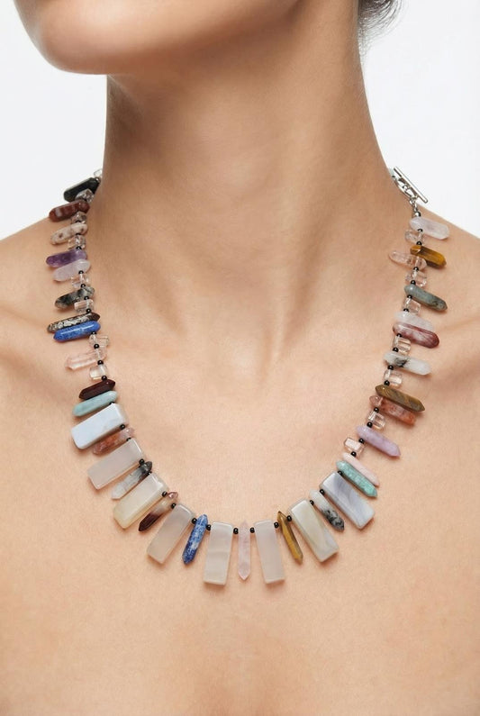 Natural Mixed Crystal handmade Necklace - Lesedi Jewels