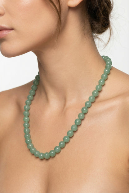 Natural raw aventurine beaded necklace - Lesedi Jewels