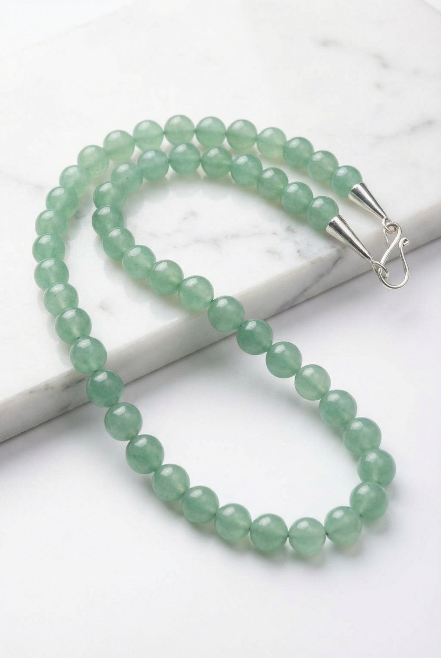 Natural raw aventurine beaded necklace - Lesedi Jewels