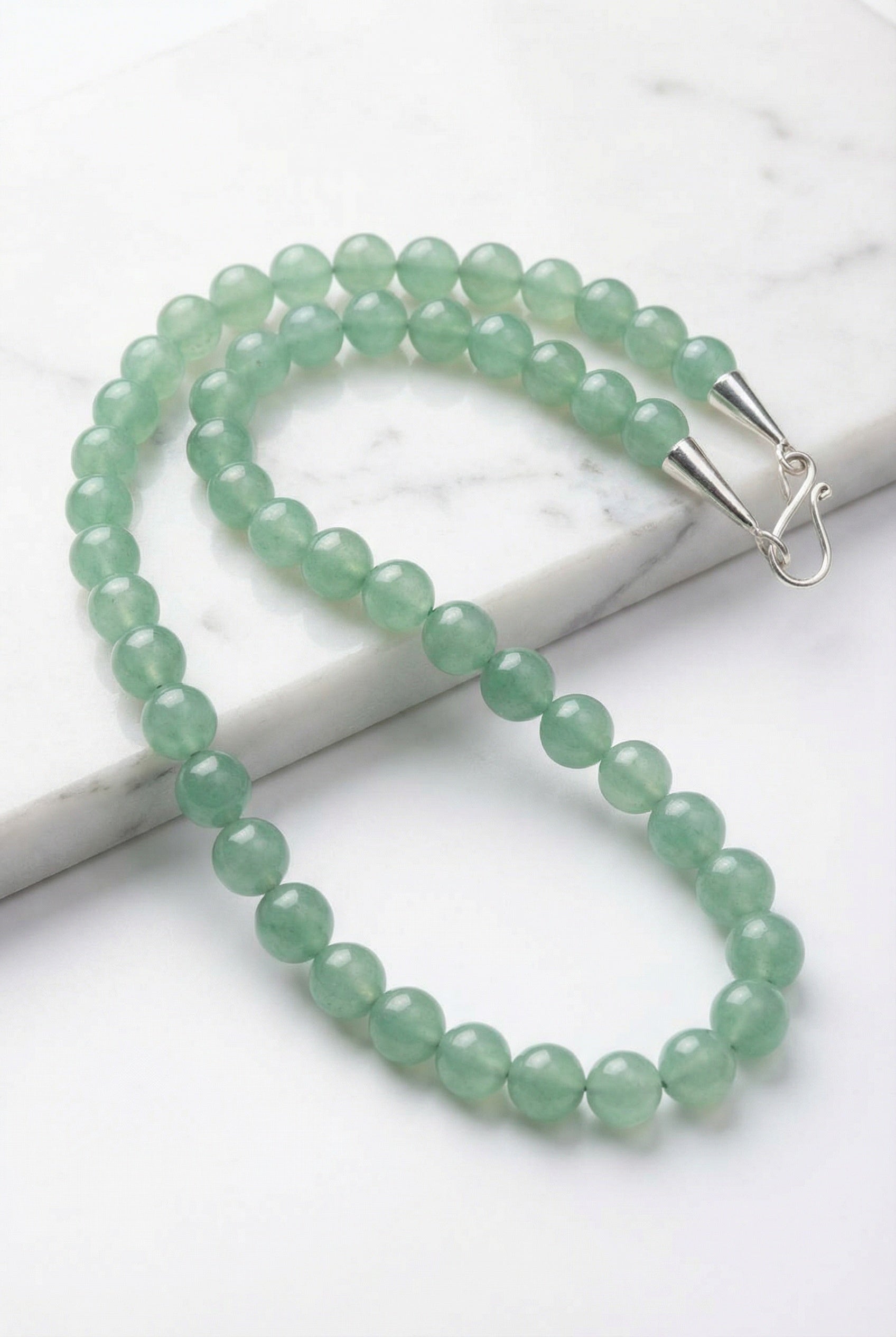 Natural raw aventurine beaded necklace - Lesedi Jewels