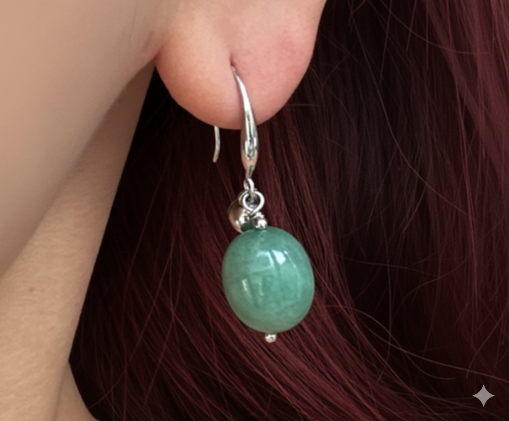 Green Enchantress | Natural Aventurine drop Earrings