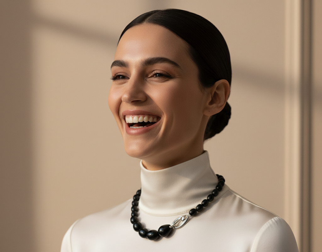 Onyx Empress | Black Onyx brass Necklace