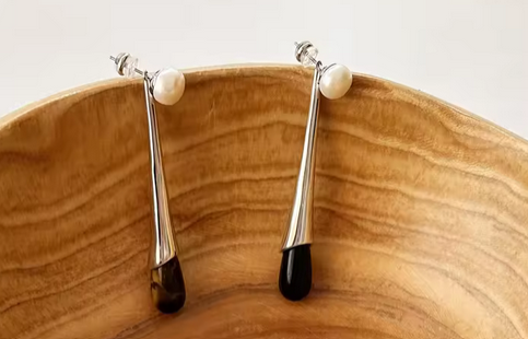 Black Onyx Drop Earrings