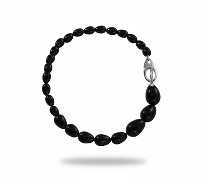 Onyx Empress | Black Onyx brass Necklace