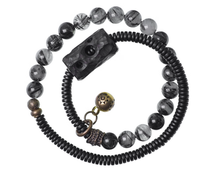 Black Rutilated Quartz Bracelet