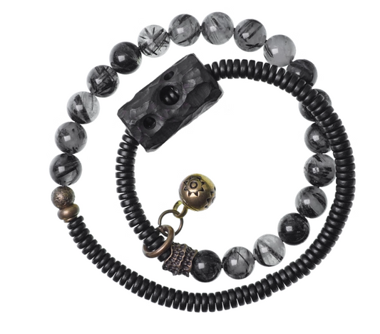 Black Rutilated Quartz Bracelet