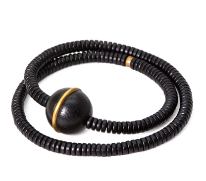 Ebony Wood with a Ball charm