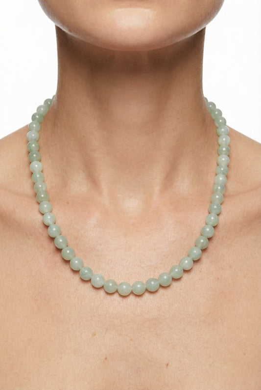 Natural raw aventurine beaded necklace - Lesedi Jewels