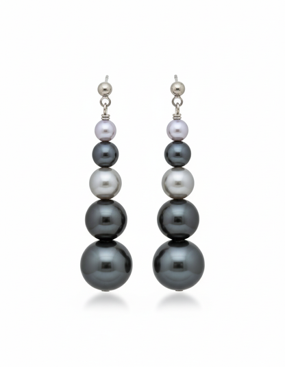Gray Pearl Gradient earrings