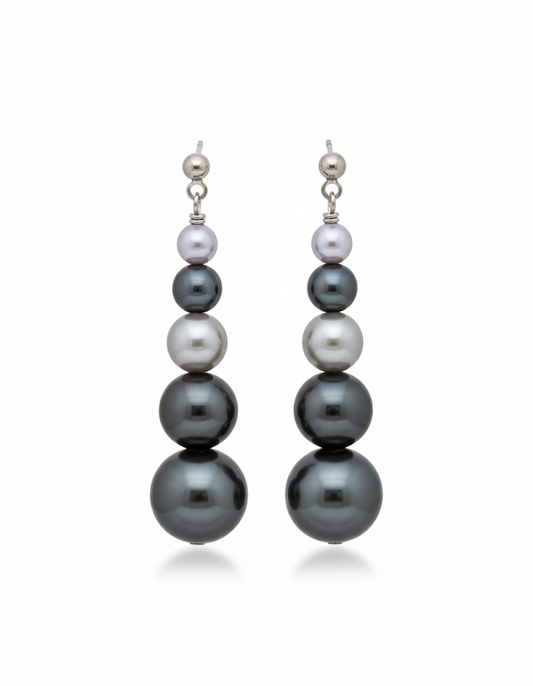 Gray Pearl Gradient earrings