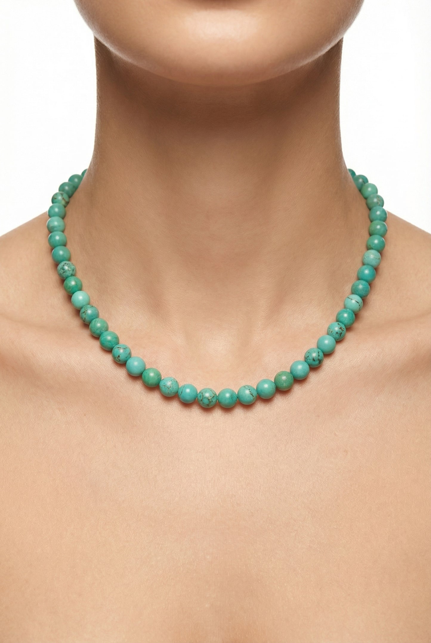 Natural Turquoise handmade Beaded chocker - Lesedi Jewels