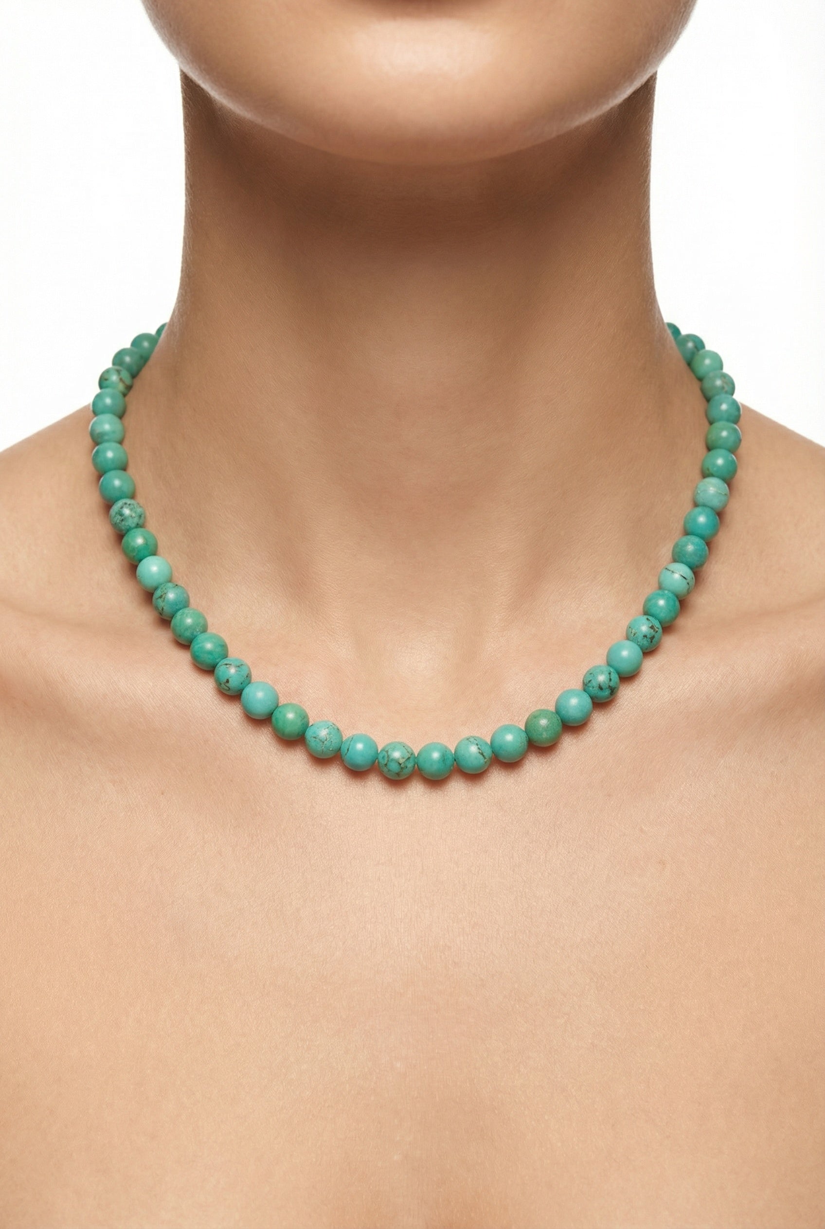 Natural Turquoise handmade Beaded chocker - Lesedi Jewels