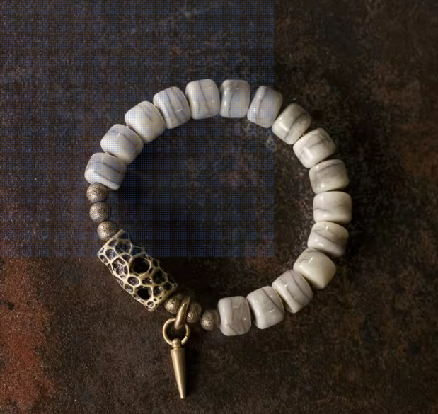 Oxbone With Brass Cone  Bracelet