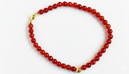 Scarlet Allure | Red Agate beds Necklace