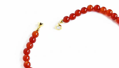 Scarlet Allure | Red Agate beds Necklace