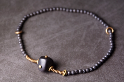 Ebony Wood and Volcanic Stone bracelets