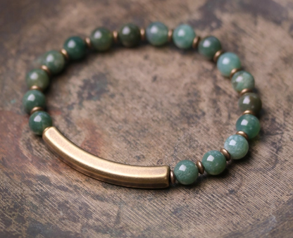 Water Grass Agate Bead Bracelets