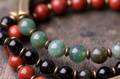 Water Grass Agate Bead Bracelets